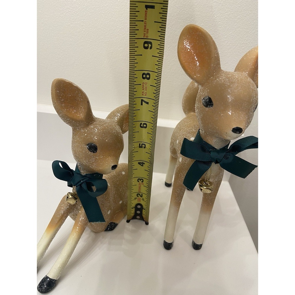 Grandin Road Nostalgic Deer Christmas‎ Figurines Holiday Reindeer Original Box - Picture 4 of 16